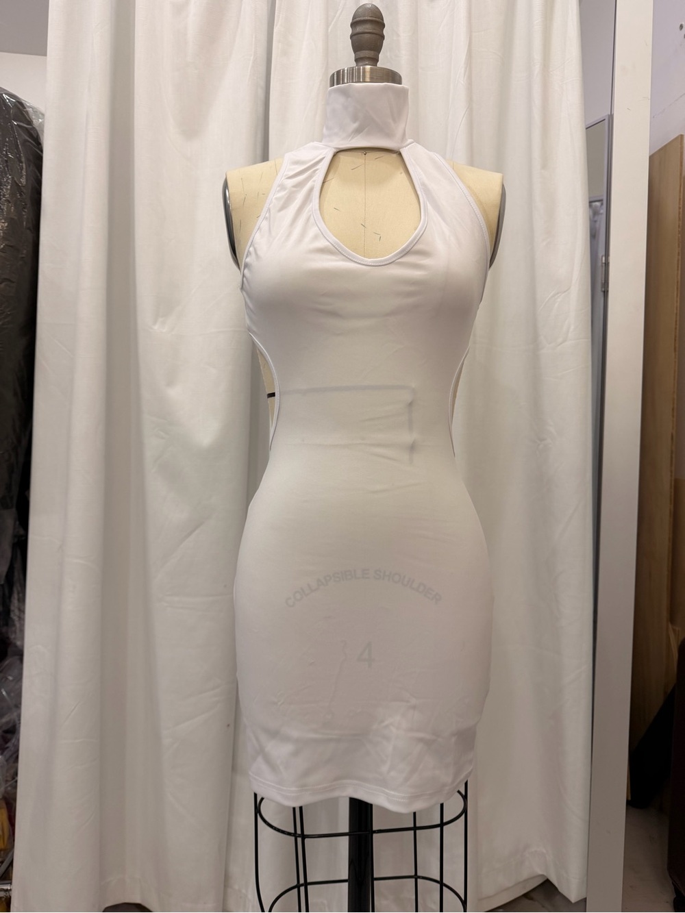 Fashion Nova | Dresses | Fashion Nova White Highneck Cutout Mini Dress